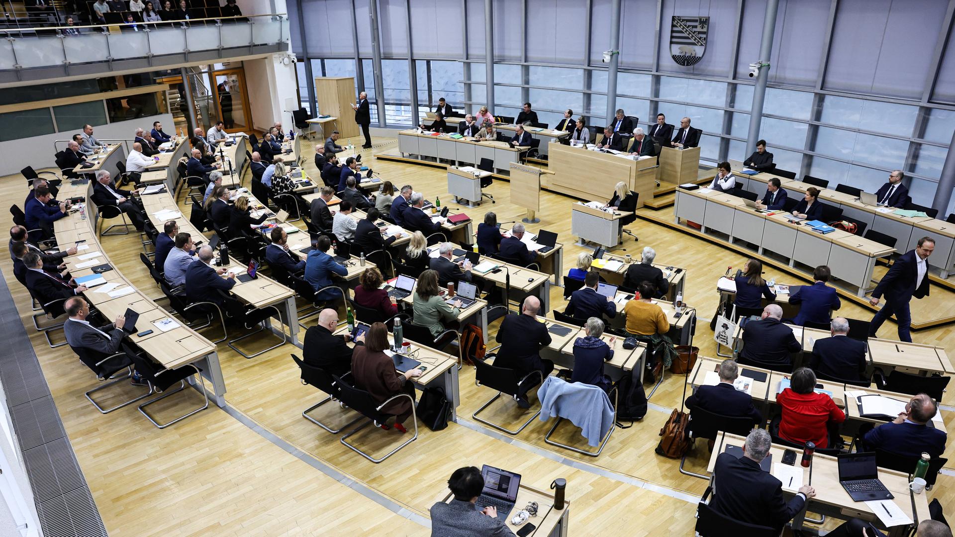 Der Landtag von Sachsen-Anhalt bei einer Sitzung