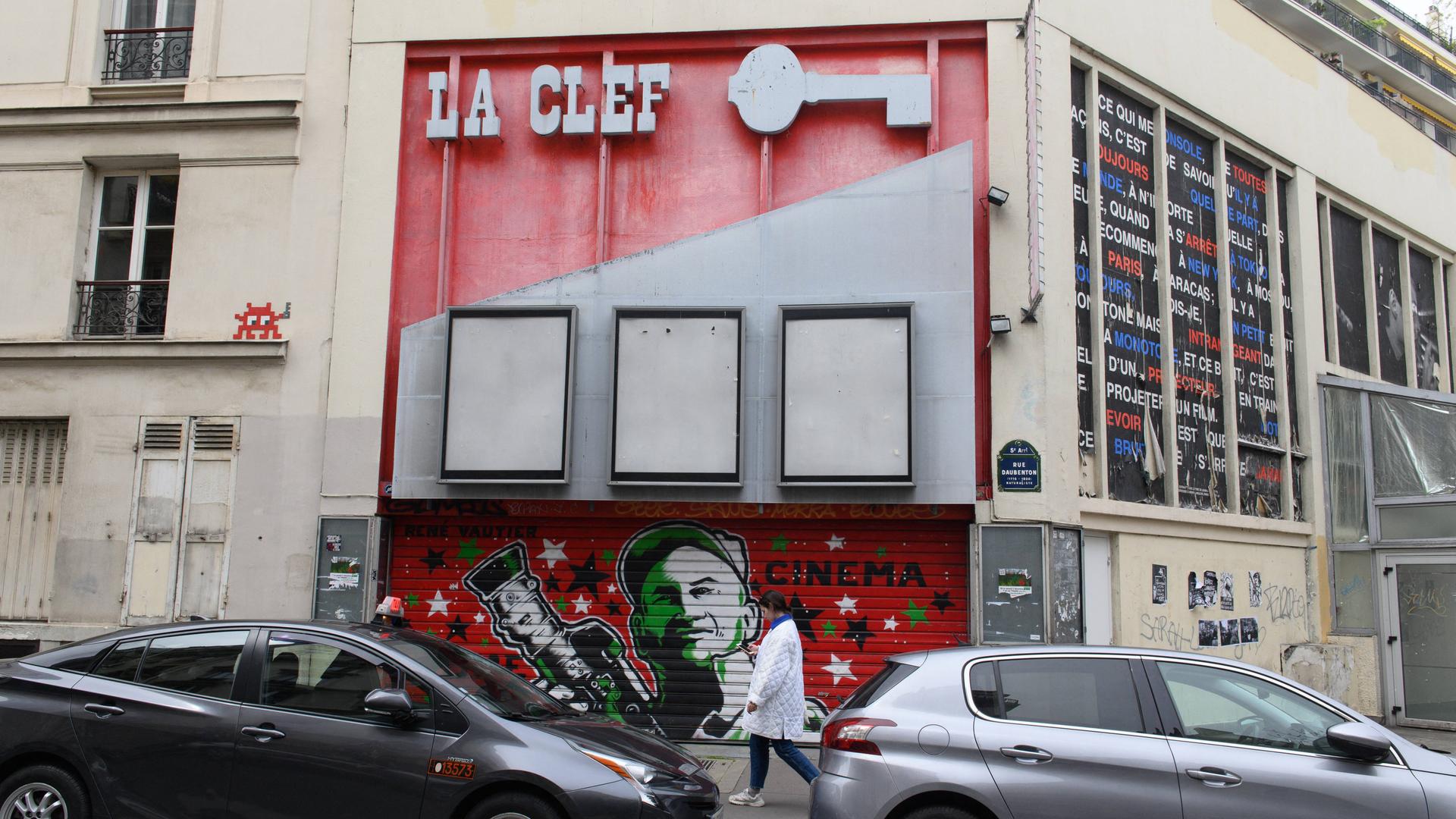 Außenansicht des traditionsreichen Pariser Programmkinos La Clef