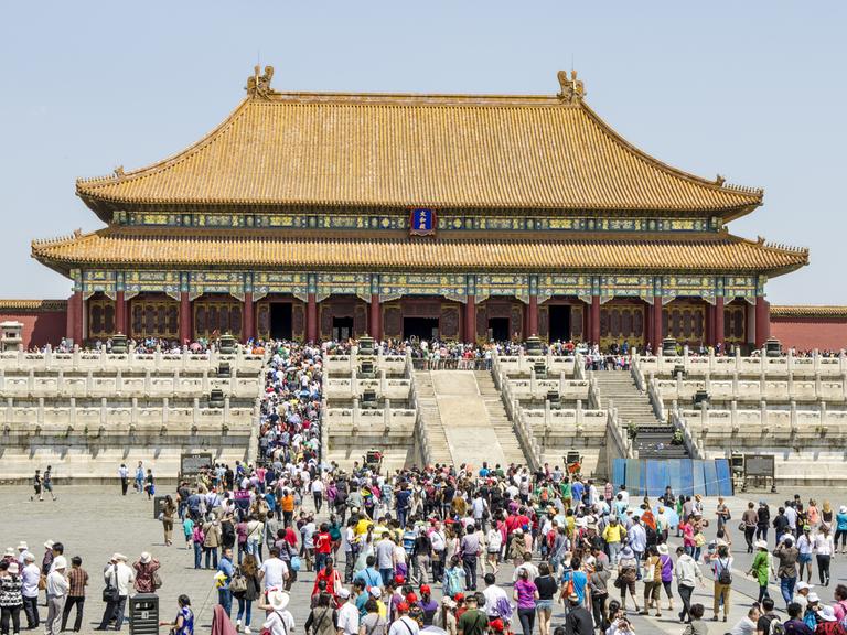 Second Courtyard and Hall of Supreme Harmony Forbidden City, Beijing China.