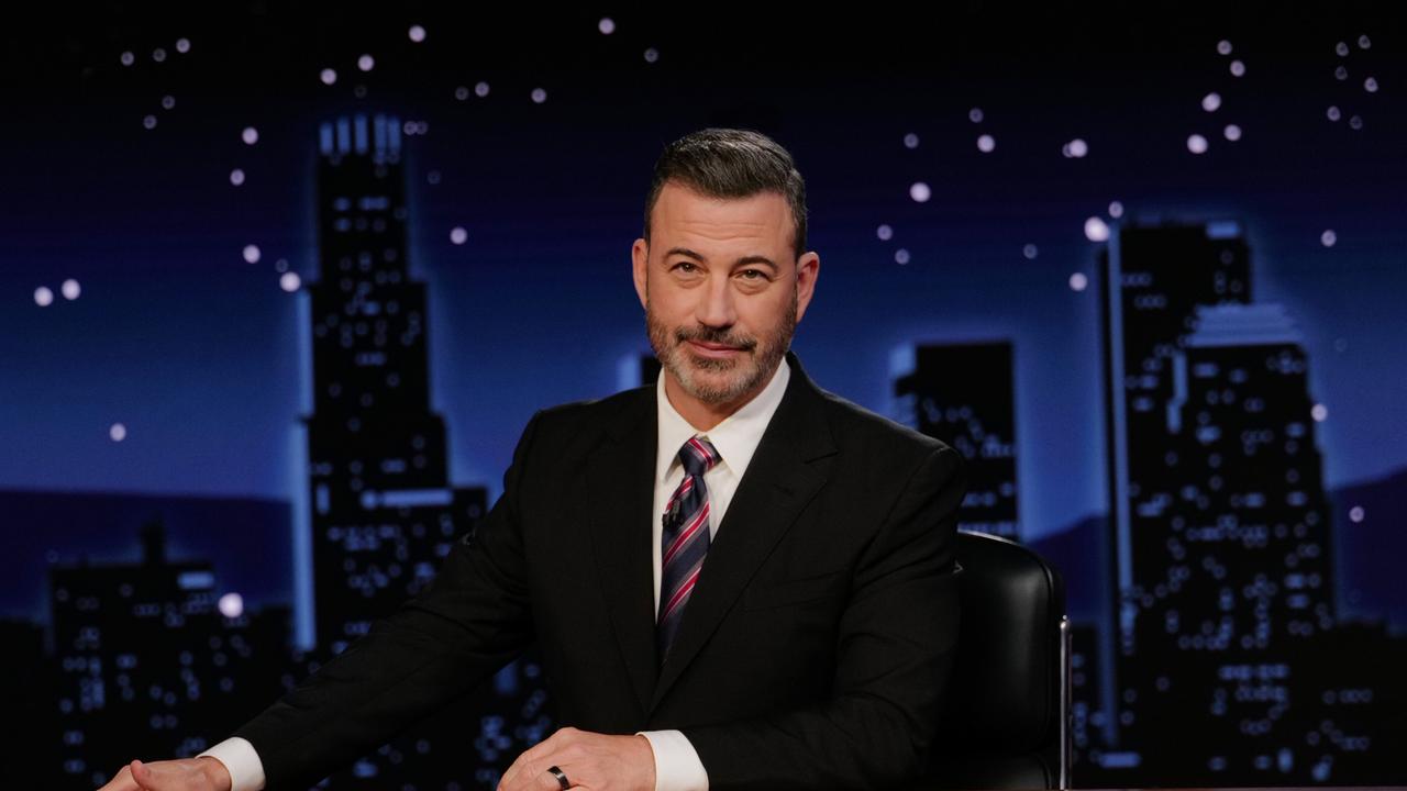 Ein Bild von Moderator Jimmy Kimmel während einer Sendung