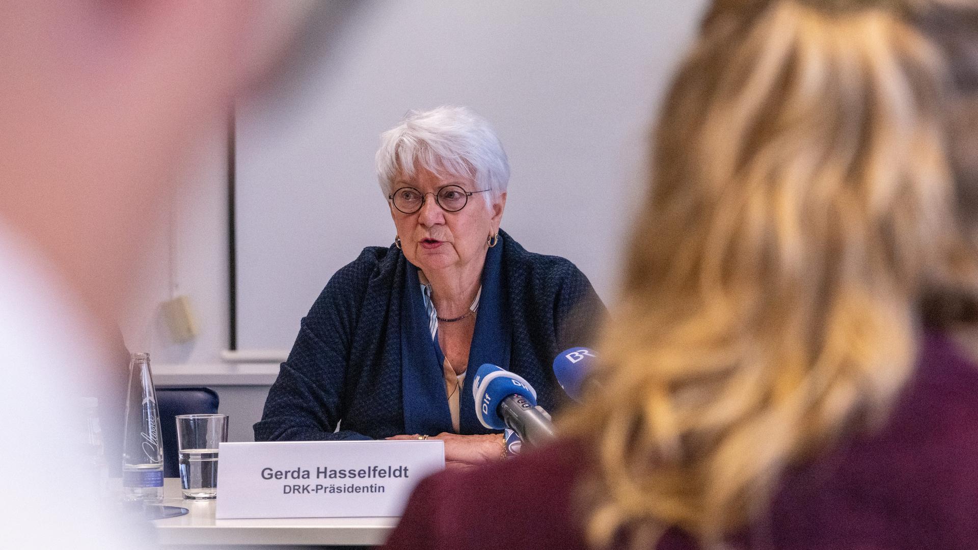 Gerda Hasselfeldt, DRK-Präsidentin, nimmt an einer Pressekonferenz des Deutschen Roten Kreuzes (DRK) teil. 