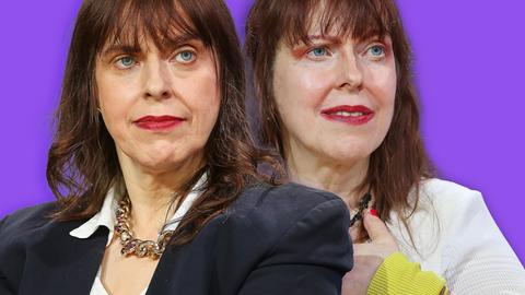 Montage zweier Porträts, links Sandra Grether, rechts Kerstin (Kersty) Grether. Montage zweier Porträts, links Sandra Grether, rechts Kerstin (Kersty) Grether.