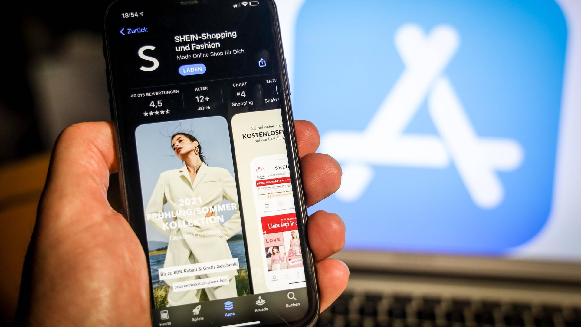 Der SHEIN-Spopping- und Fashion-Store auf einem Handy.