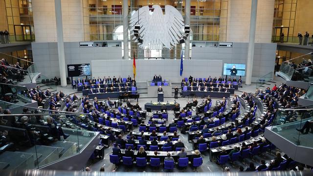 Der Bundestag von oben.