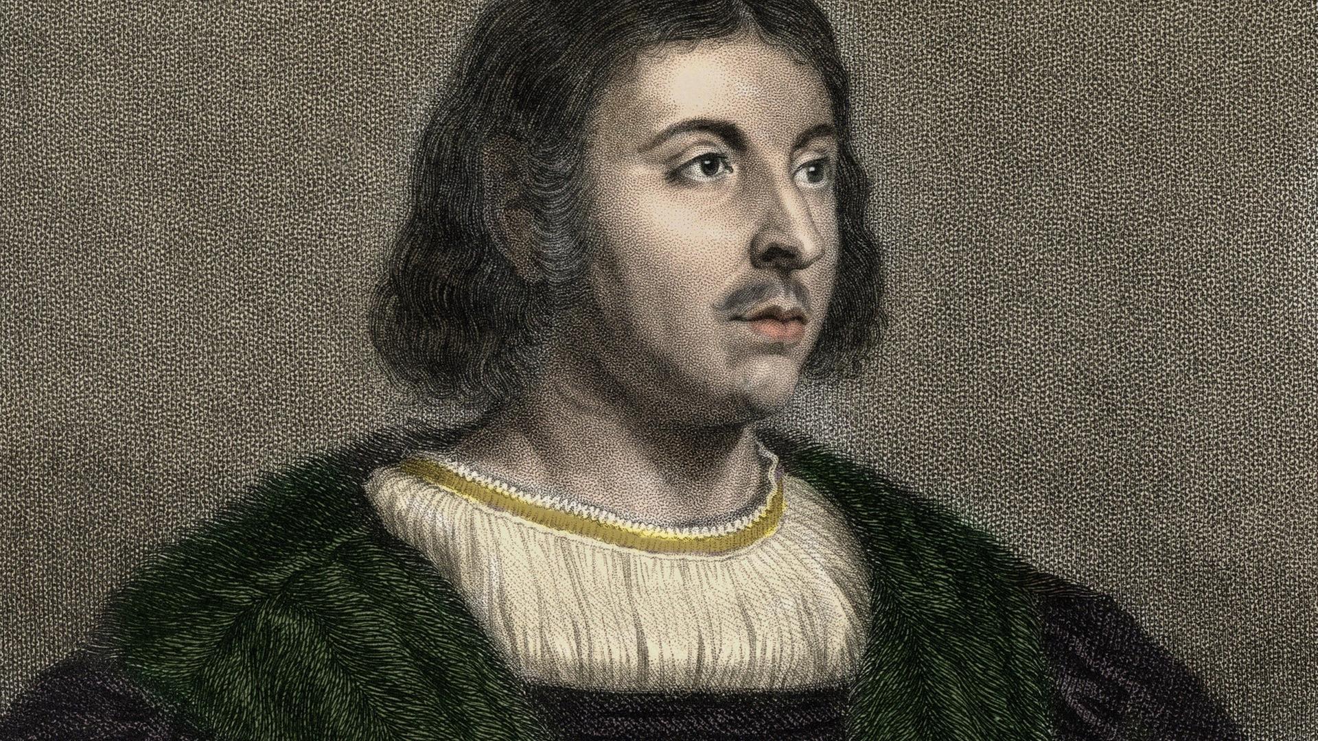 Porträt des italienischen Dichters Giovanni Boccaccio (1313-1375)