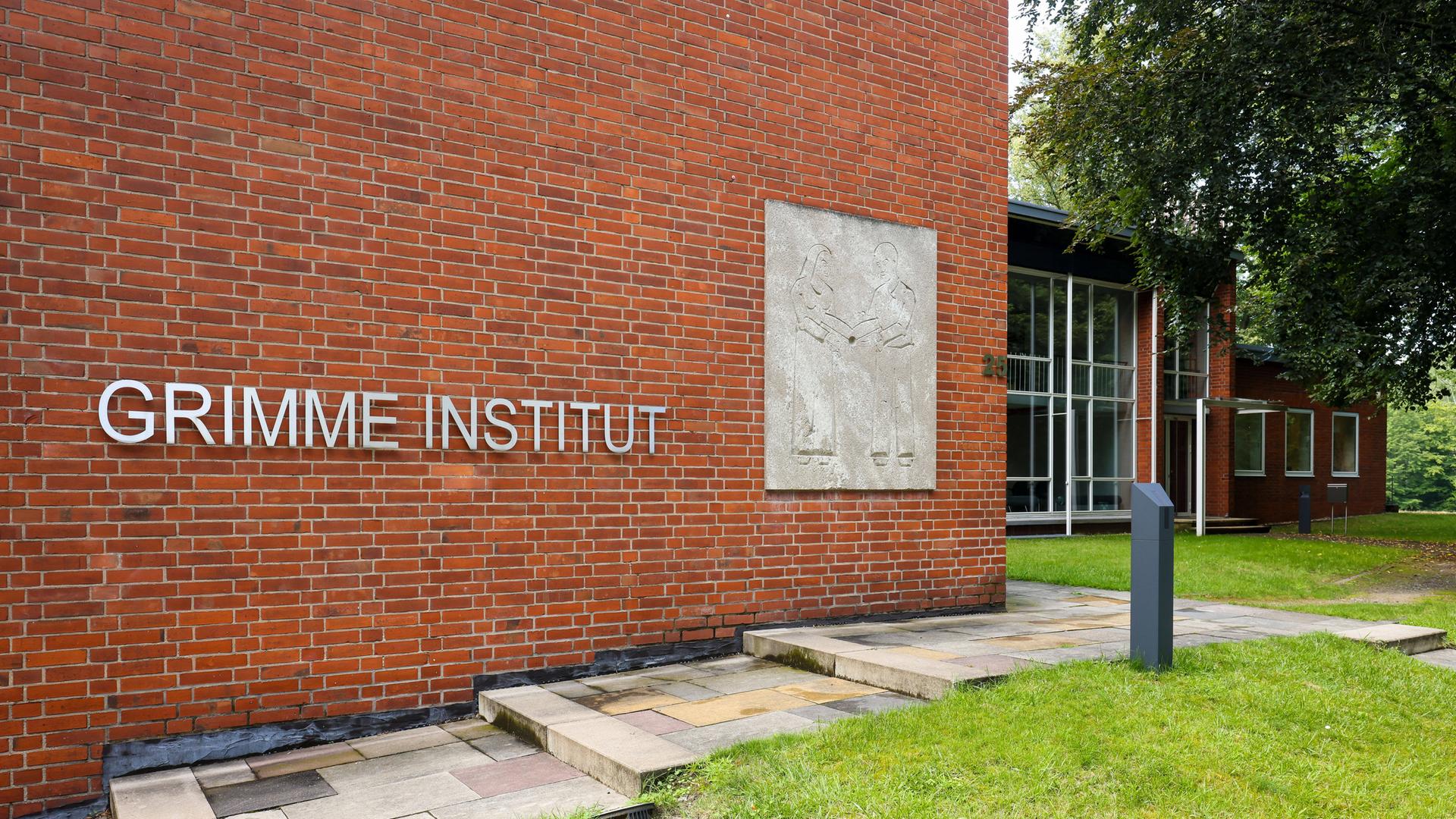 Die Ziegelstein-Fassade des Grimme-Instituts ins Marl