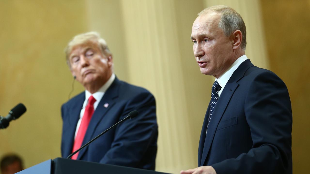 US-Präsident Donald Trump (links) und Russlands Präsident Wladimir Putin am 16. Juli 2018 in Helsinki, Finnland