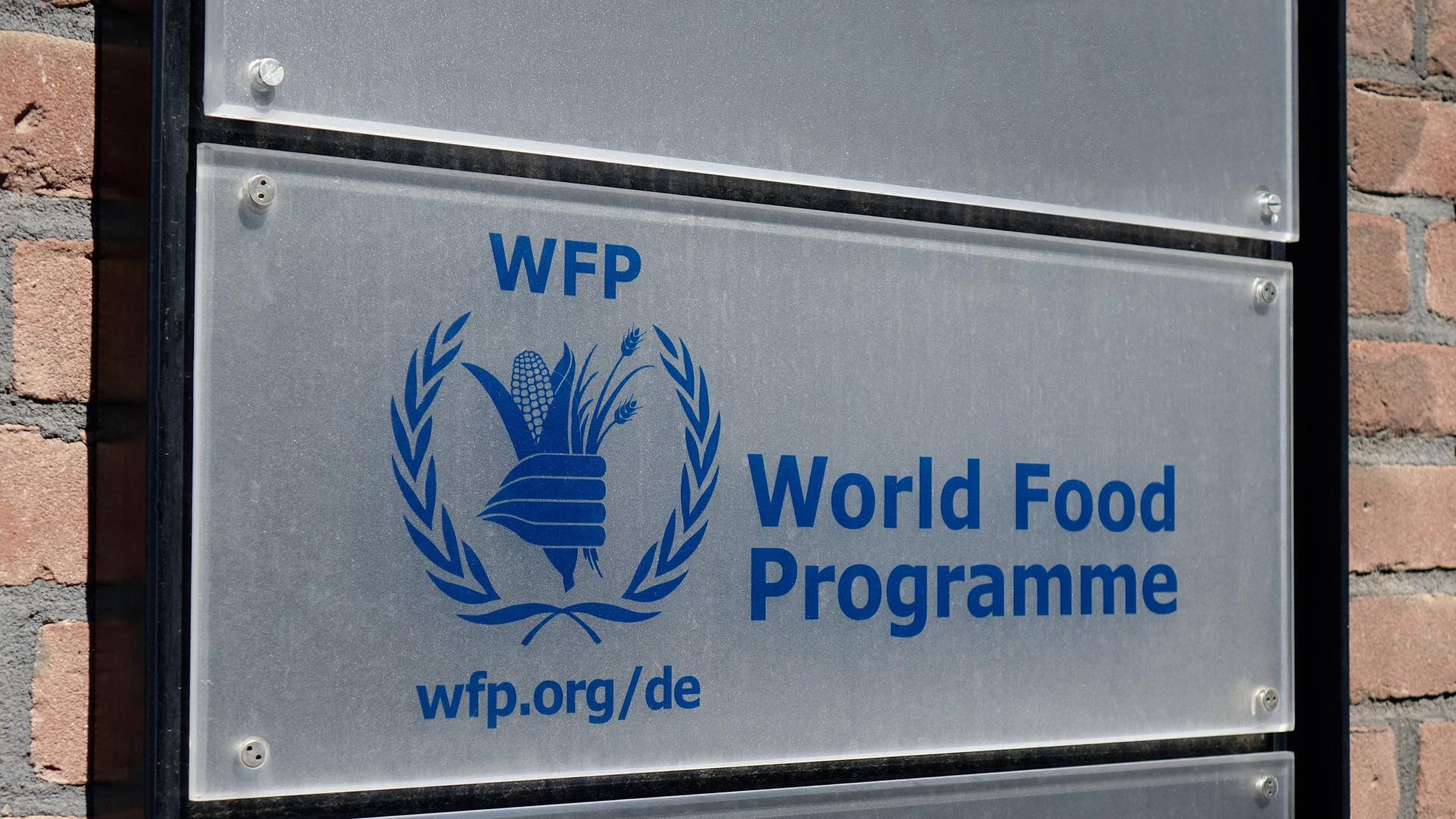 Das Logo des Welternährungsprogramms, WFP Das Logo des Welternährungsprogramms, WFP