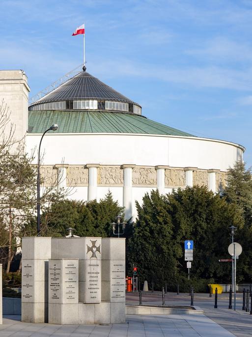 Das Sejmgebäude in Warschau, Tagungsort der Nationalversammlung. 