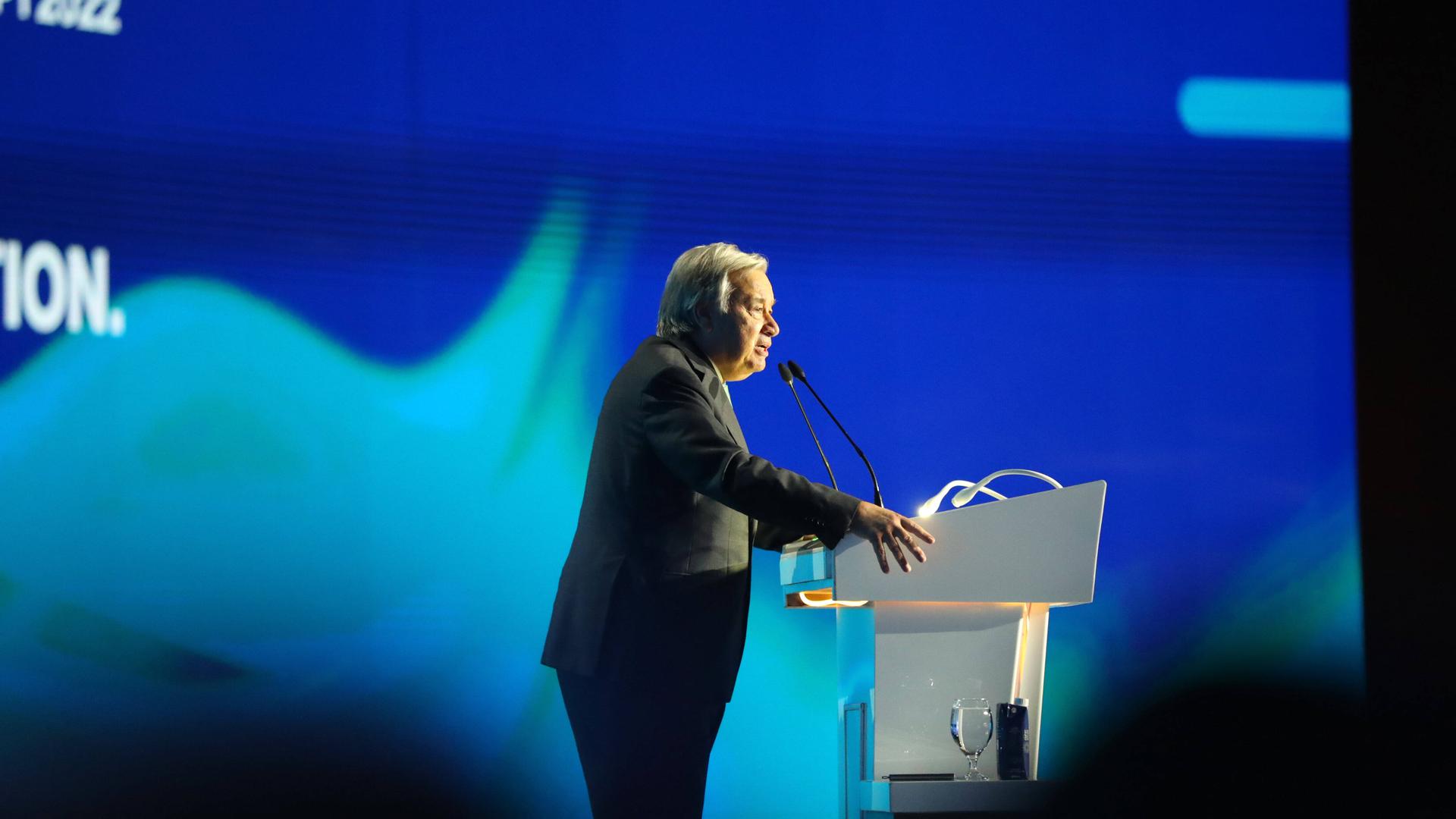 UN-Generalsekretär António Guterres bei der Eröffnung von COP27 in Sharm El-Sheikh