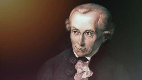 Immanuel Kant im Porträt auf einem Gemälde des Berliner Malers Gottlieb Doebler.