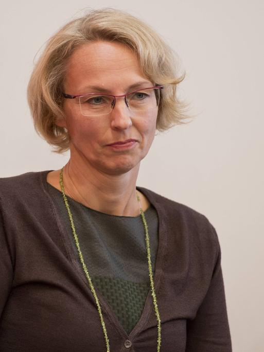 Susanne Schüssler, Leiterin des Wagenbach-Verlags, auf der Frankfurter Buchmesse