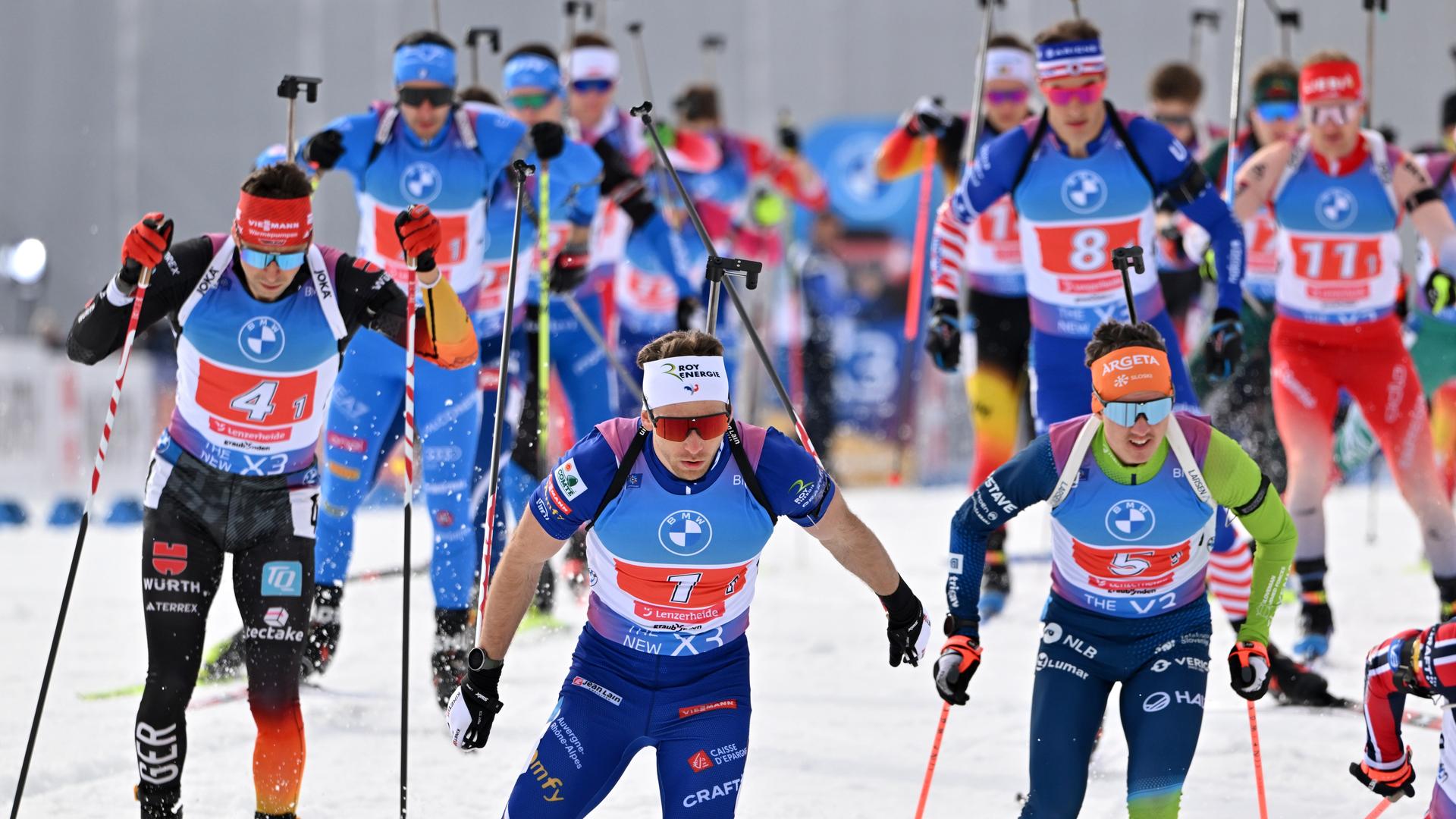 Die deutschen Biathleten starten ins Staffelrennen bei der WM in Lenzerheide 