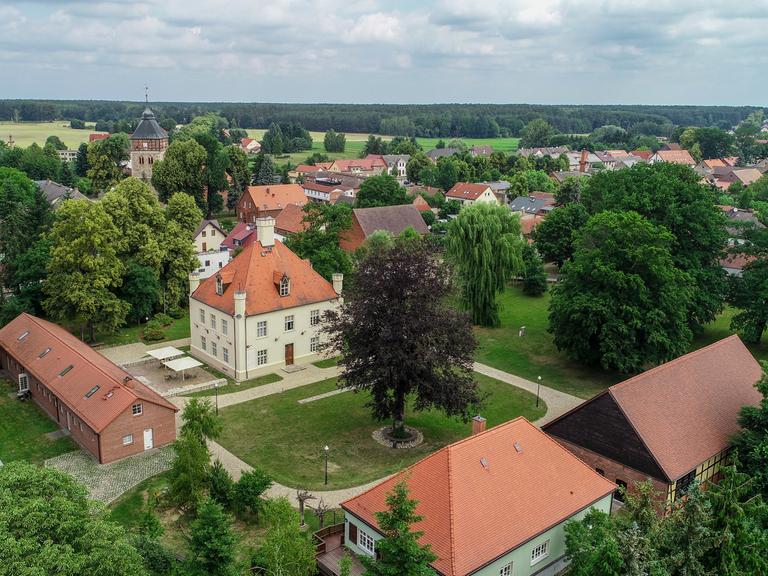 Panorama von Groß-Schönebeck in Brandenburg.