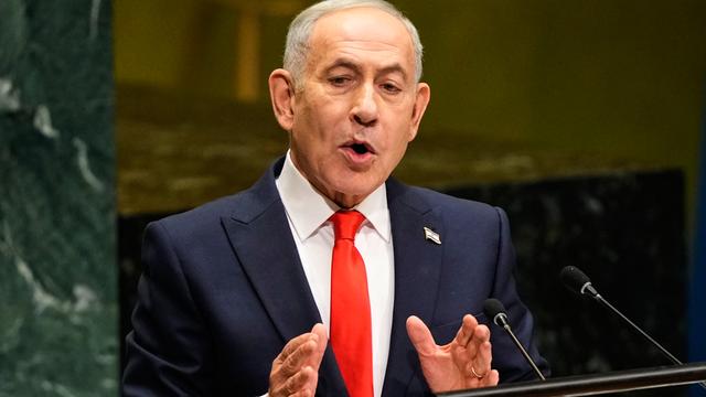 Israels Premierminister Benjamin Netanjahu spricht vor der Generalversammlung der UNO.