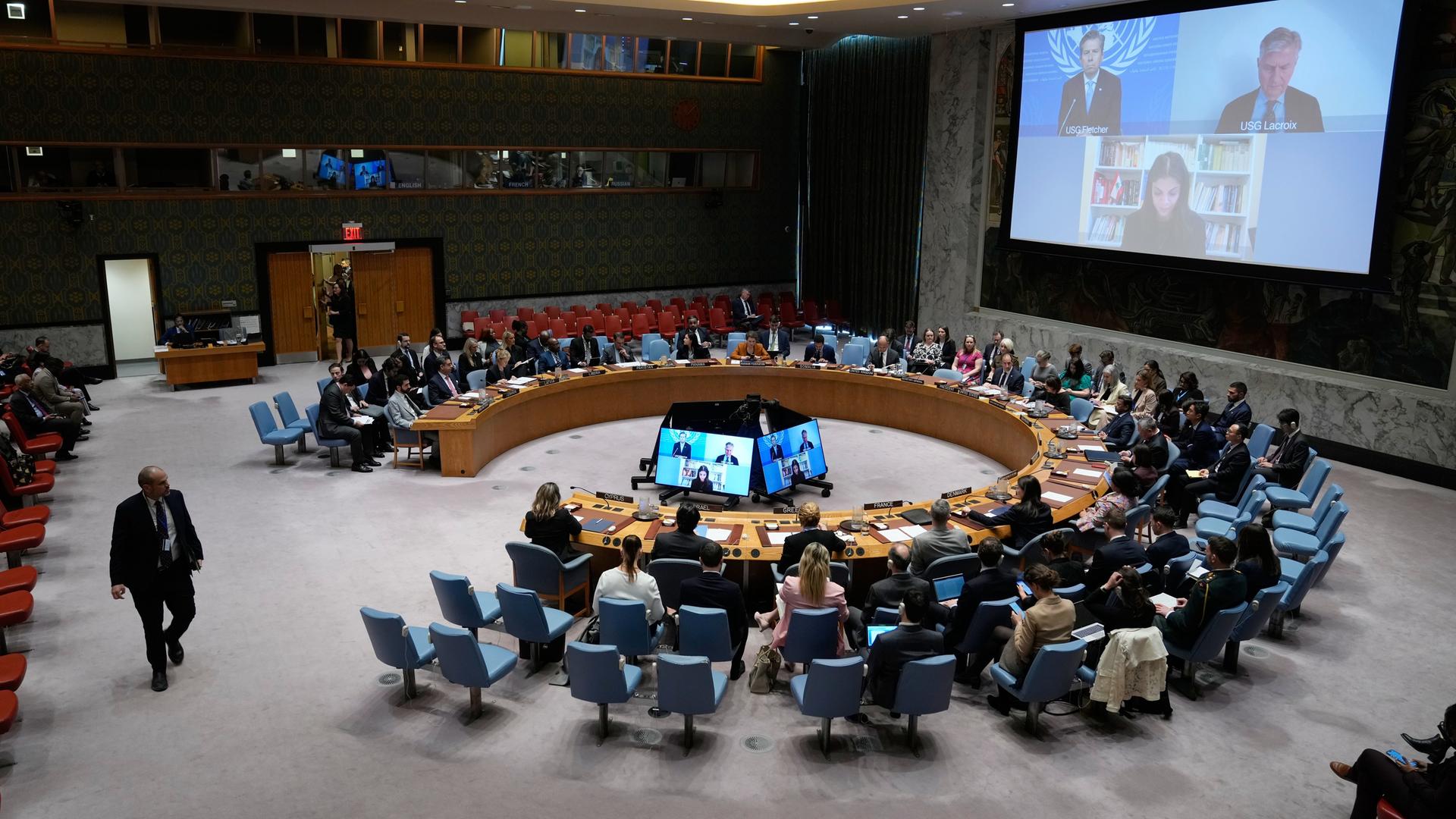New York: Der Sicherheitsrat tagt im Hauptquartier der Vereinten Nationen. 