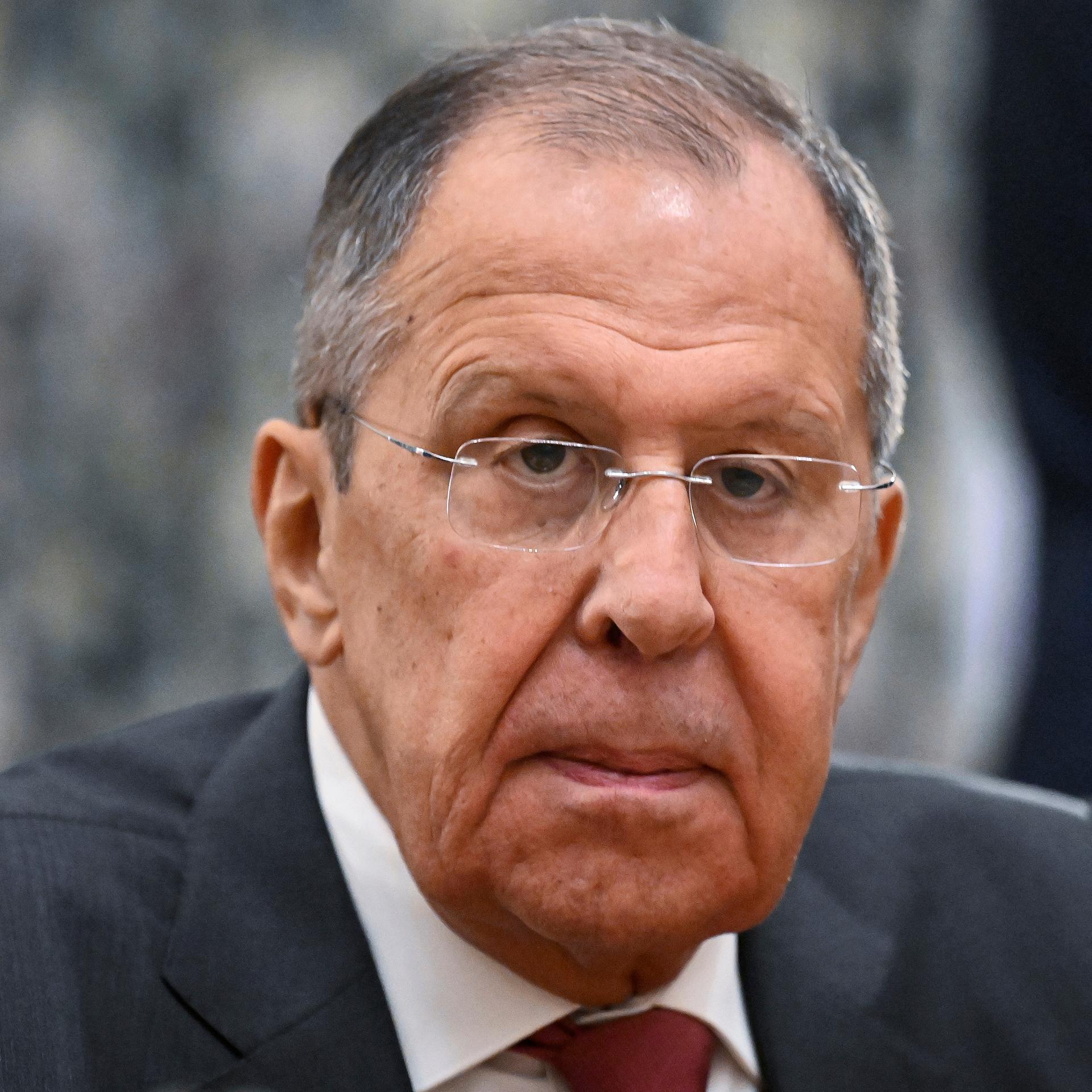 Russland, Moskau: Russlands Außenminister Sergej Lawrow führt ein Gespräch in Moskau. 