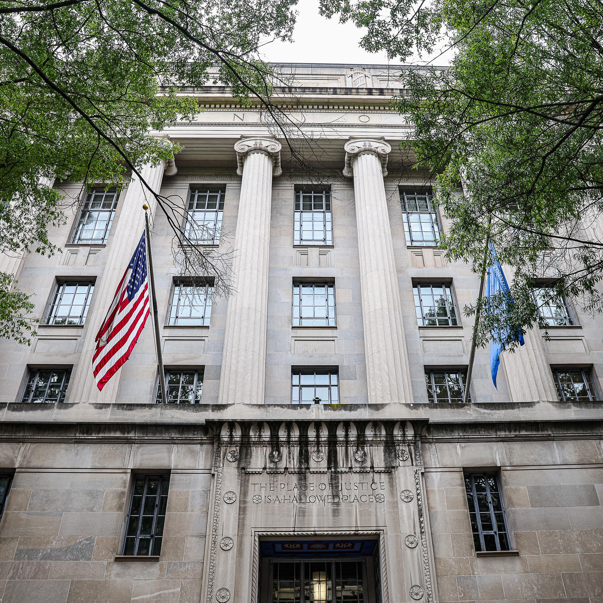 Das Gebäude des US-Justizministeriums in Washington