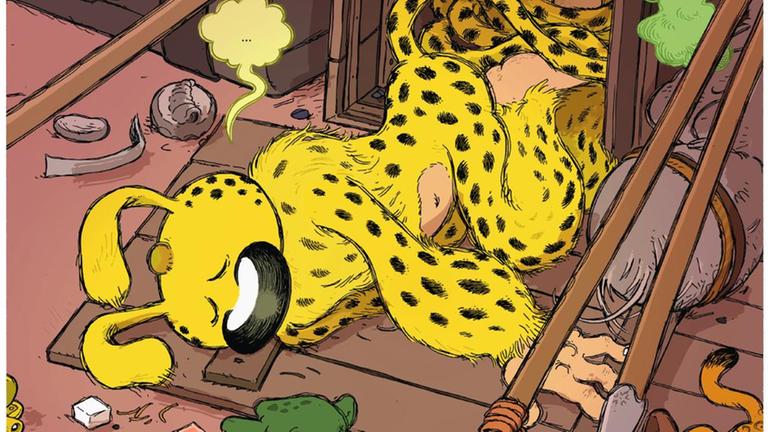Ein Ausschnitt aus dem Comic "Das Humboldt-Tier" vom Zeichner Flix zeigt das Marsupilami.