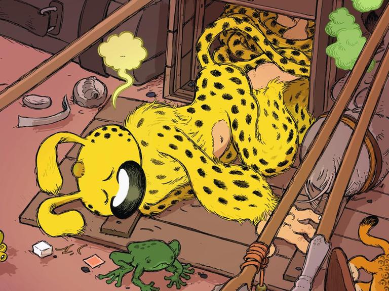 Ein Ausschnitt aus dem Comic "Das Humboldt-Tier" vom Zeichner Flix zeigt das Marsupilami.