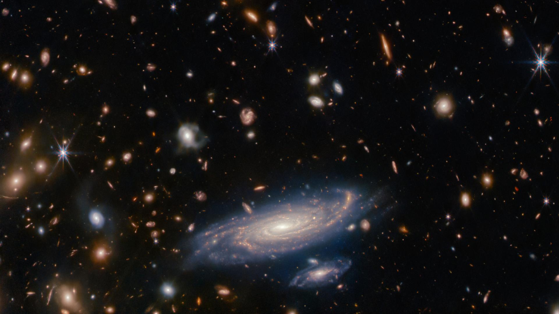 Eine Galaxie mit vielen Sternen