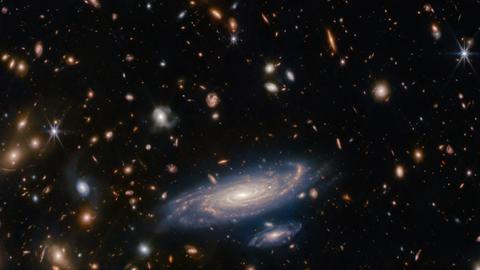 Eine Galaxie mit vielen Sternen