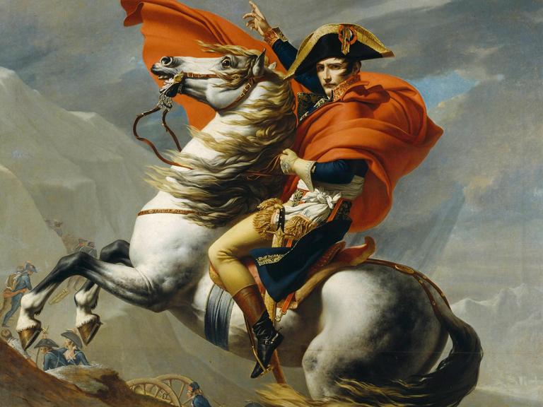 Das berühmte Gemälde von Napoleon Bonaparte von Jacques Louis David, Öl auf Leinwand