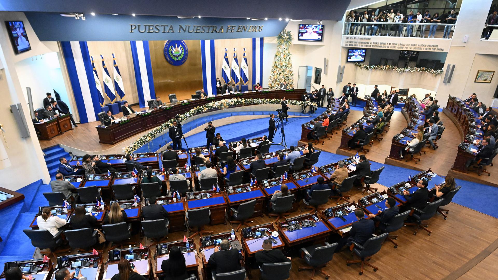 Blick in das Parlament von El Salvador.