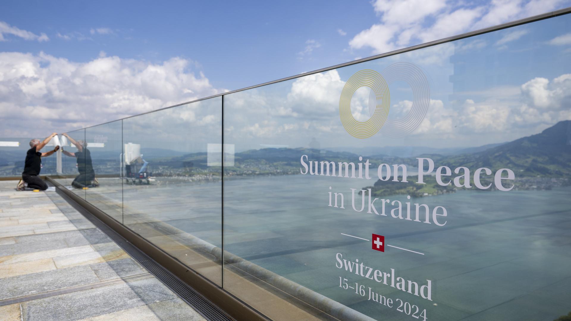 Vorbereitungen vor der Ukraine-Friedenskonferenz im schweizerischen Bürgenstock. Ab dem 13. Juni findet dort ein Treffen von über 90 Delegationen aus aller Welt statt. 