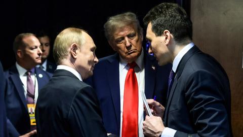 Putin und Trump beim Gipfel in Anchorage, Alaska.