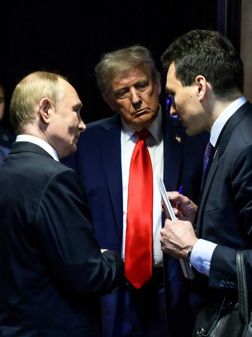 Putin und Trump beim Gipfel in Anchorage, Alaska.