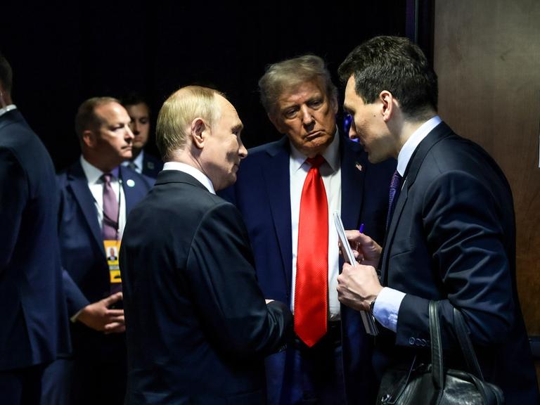 Putin und Trump beim Gipfel in Anchorage, Alaska.