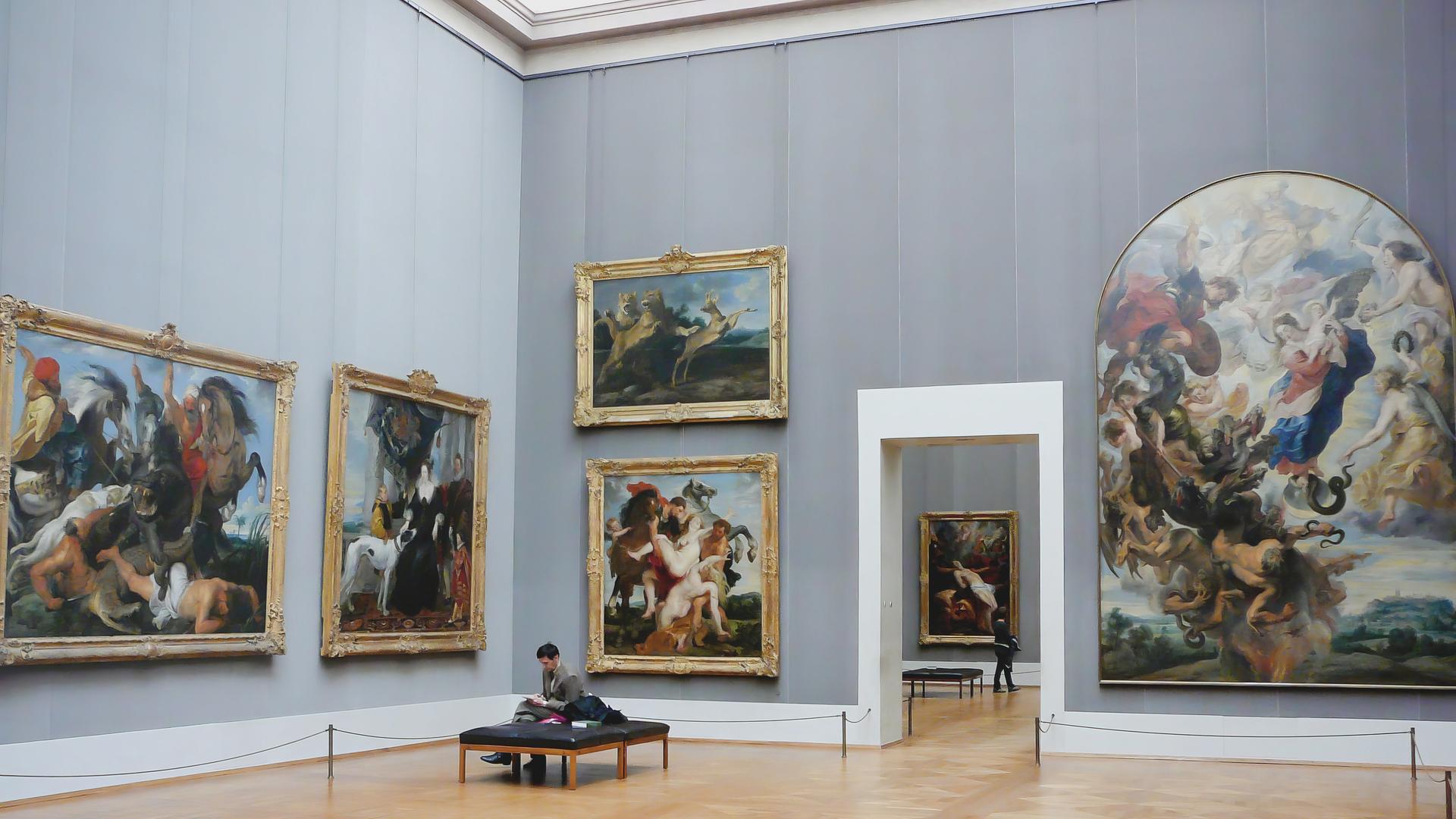 Ein Ausstellungsraum in der Alten Pinakothek in München.
      