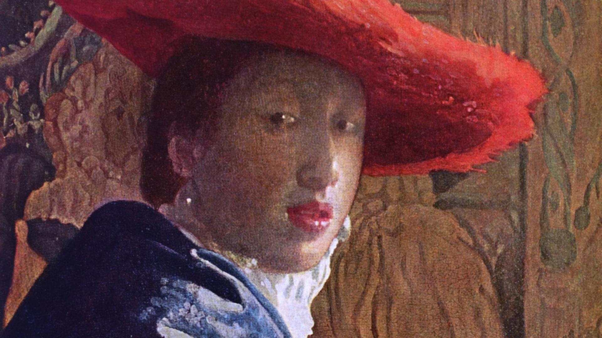 Das Gemälde "Mädchen im rotem Hut" vom niederländischen Maler Jan Vermeer