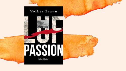 Das Cover von Volker Brauns Buch "Luf-Passion" zeigt ein Boot aus der Südsee in weißer Schrift auf schwarzem Grund. In der Mitte ist ein großer roter Fleck zu sehen.