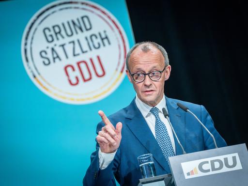 CDU-Grundsatzprogrammkonferenzen: Parteivorsitzender Friedrich Merz hält seine Rede