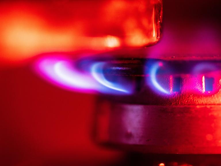 Eine Gasflamme brennt auf einem Küchenherd. Momentan diskutieren Experten und Politik, wie die geplante Gasumlage für einkommensschwächere Familien aufgefangen werden kann. 