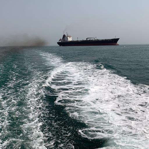 Iranische Öl- und Frachtschiffe im Persischen Golf vor der vor der Straße von Hormus