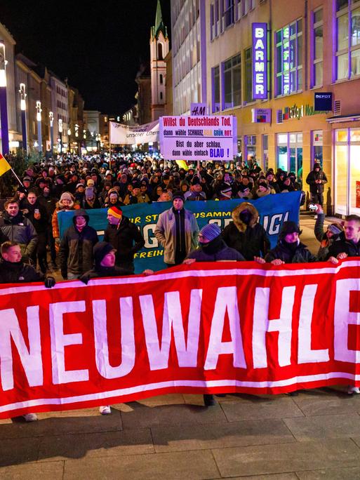 Demonstration des Vereins "Zukunft Heimat" in Cottbus.