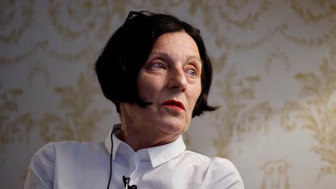Schriftstellerin Herta Müller bei einer Lesung im Rahmen des Literaturfestivals 'Literatur am Dom' am Altenberger Dom.