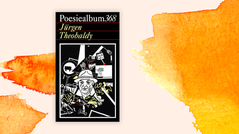 Das Cover zeigt in weißer Schrift auf schwarzem Grund den Titel "Poesiealbum 368" und den Autorennamen. Darunter ist eine künstlerische Collage mit einem gezeichneten Kopf im Zentrum zu sehen.