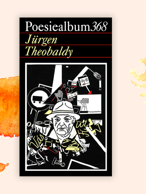 Das Cover zeigt in weißer Schrift auf schwarzem Grund den Titel "Poesiealbum 368" und den Autorennamen. Darunter ist eine künstlerische Collage mit einem gezeichneten Kopf im Zentrum zu sehen.