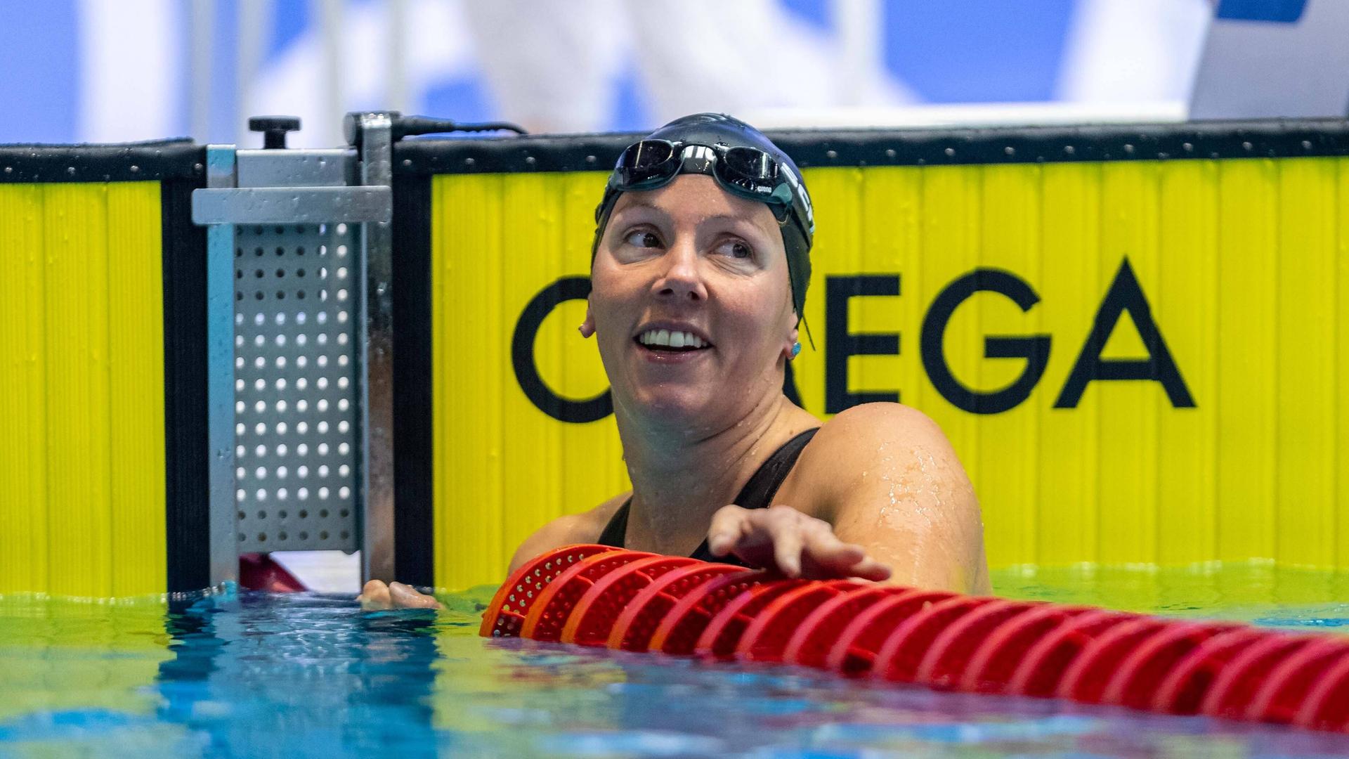 Para-Schwimmerin Verena Schott bei den Internationalen Deutschen Meisterschaften in Berlin 2022.