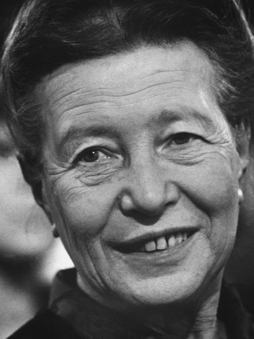 Simone de Beauvoir, Aufnahme von 1971 Simone de Beauvoir, Aufnahme von 1971