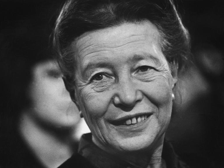 Simone de Beauvoir, Aufnahme von 1971 Simone de Beauvoir, Aufnahme von 1971