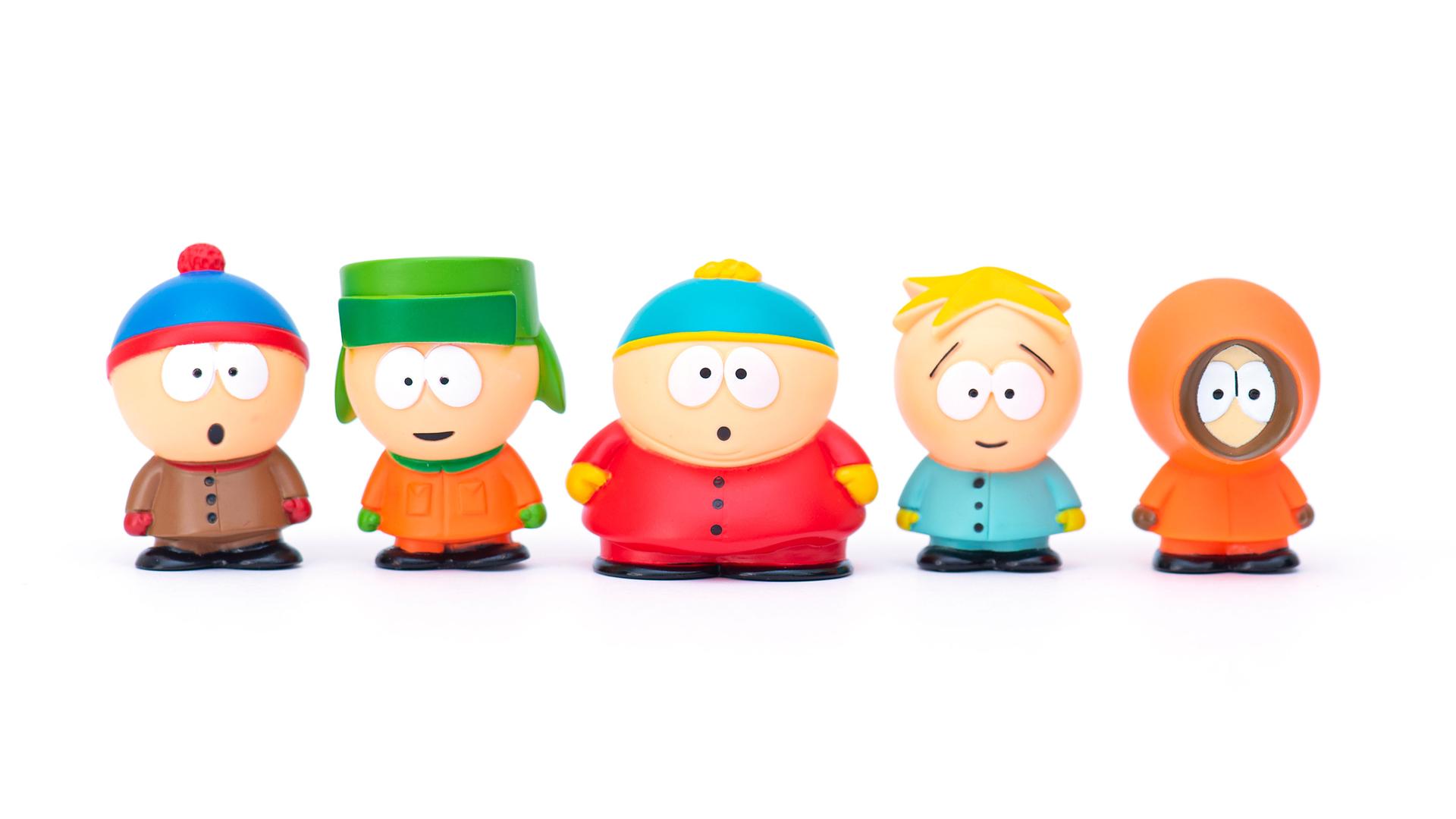 South-Park-Karaktere: Kenny, Eric, Stan, Kyle, Butters 