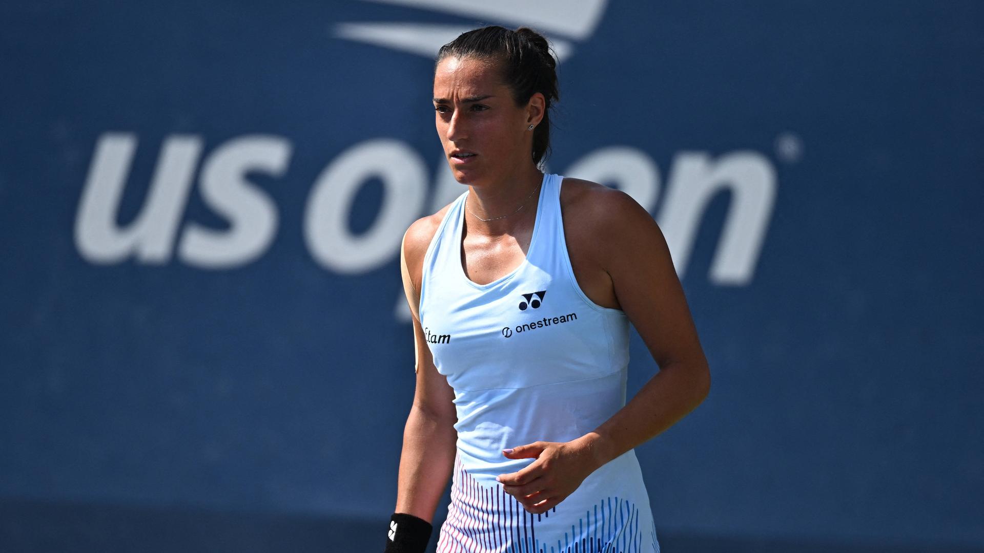 Die französische Tennisspielerin Caroline Garcia während ihres Erstrundenmatches bei den US Open in New York.