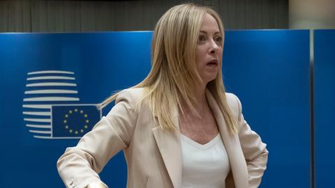 Die italienische Ministerpräsidentin Giorgia Meloni 
