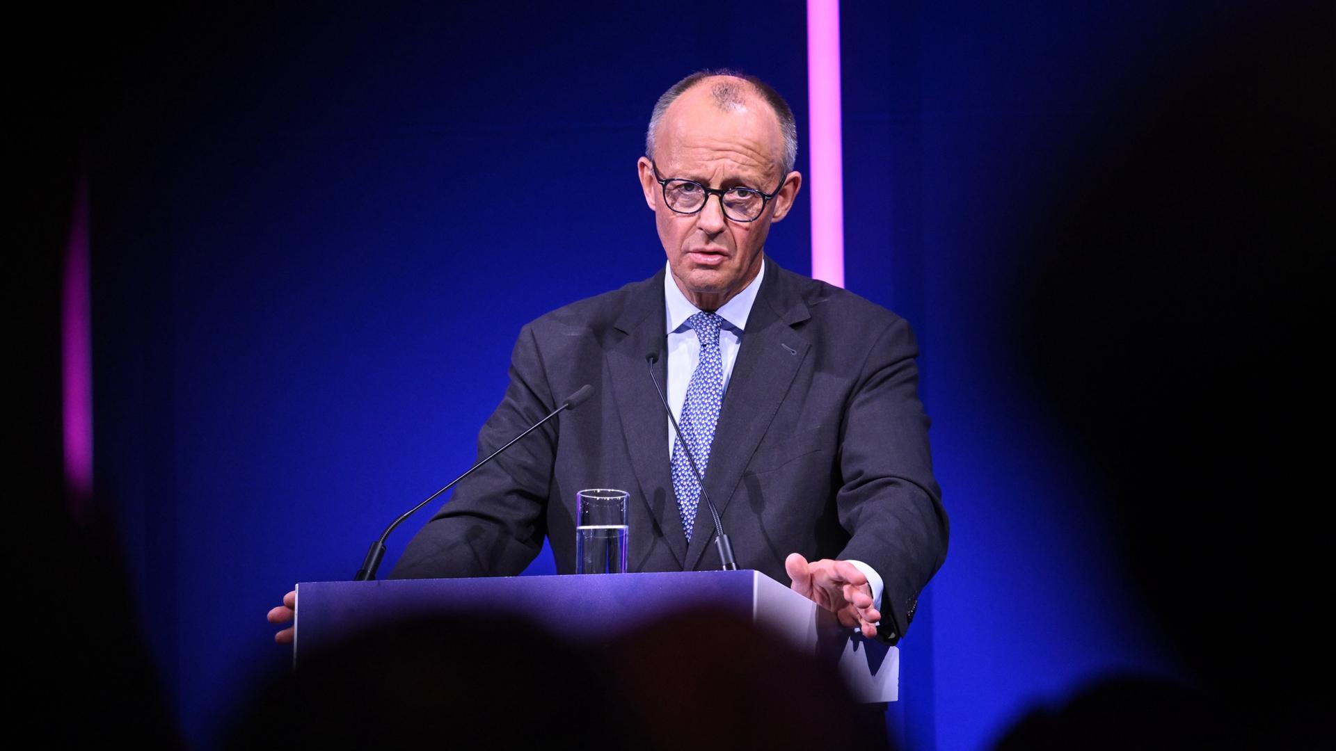 Bundeskanzler Friedrich Merz (CDU) spricht bei der Veranstaltung der Bundesregierung “Hightech Agenda Deutschland – Debatte, Konferenz, Networking“. Bundeskanzler Friedrich Merz (CDU) spricht bei der Veranstaltung der Bundesregierung “Hightech Agenda Deutschland – Debatte, Konferenz, Networking“.