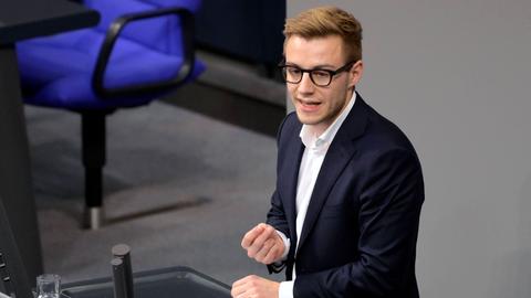 Bruno Hönel, Bundestagsabgeordneter der Grünen, spricht im Deutschen Bundestag